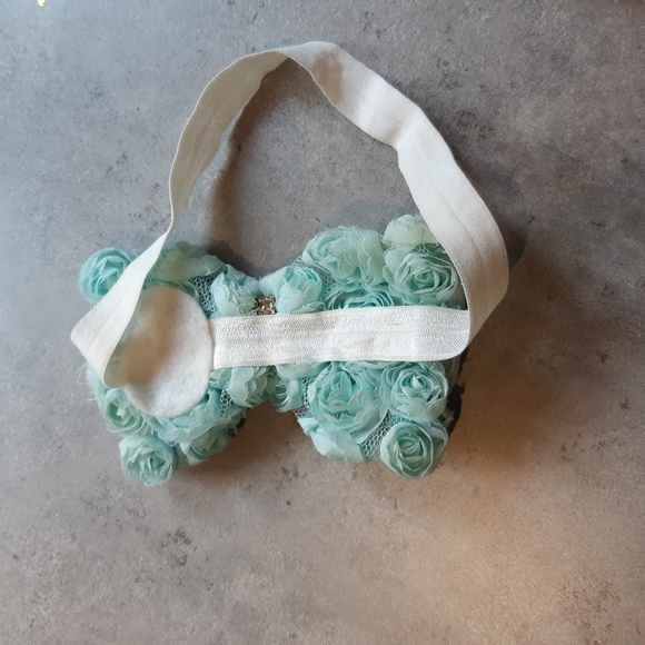 Seafoam Bow Headband - Picture 3 of 3